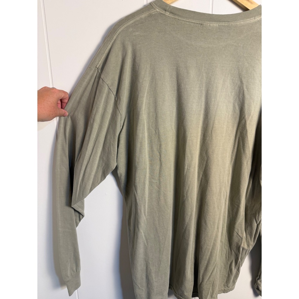 Halloween Comfort Colors Long Sleeve Tee‎ XL Sage Green Skeleton Mickey Graphic - Picture 7 of 7